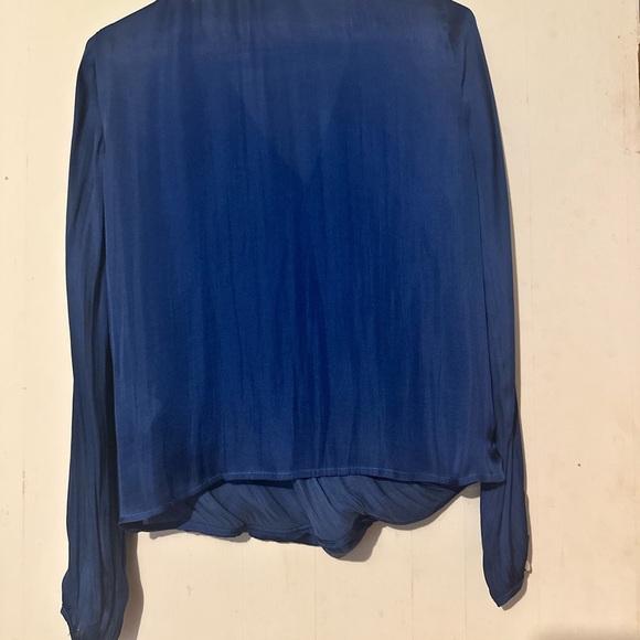 Banana Republic Blue Wrap Blouse - Picture 2 of 3